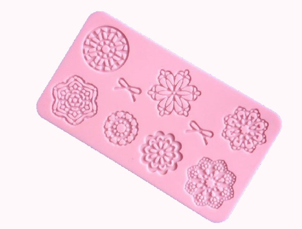 Longzand Molds HY1156 DIY Cake Decorating Mold with Bow Flower Lace