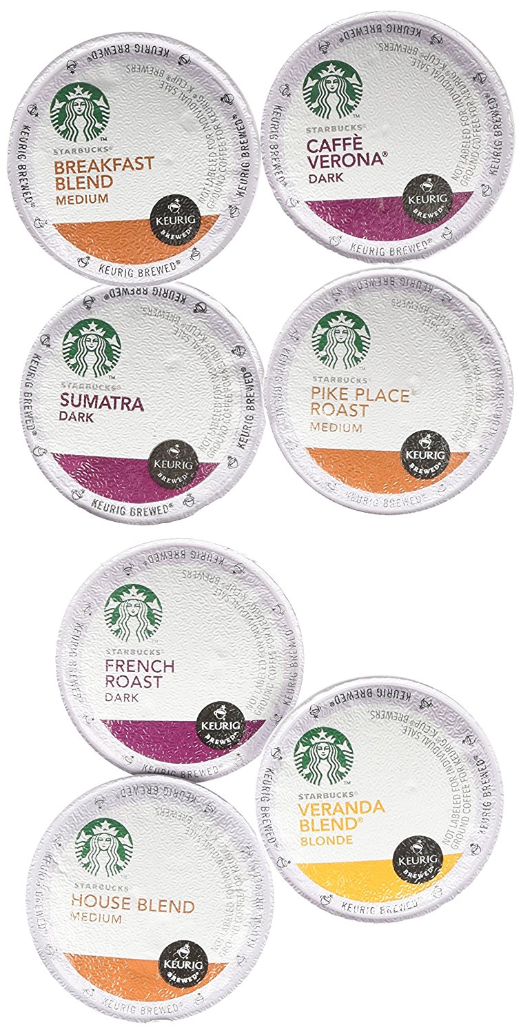 20 Count Variety Pack of Starbucks Coffee Single Cups for Keurig Brewer