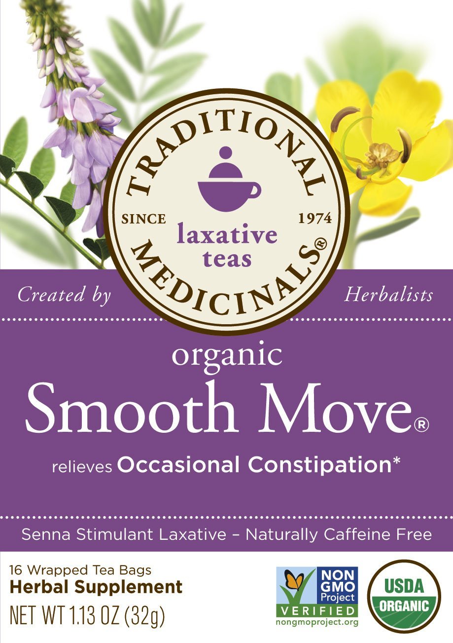 Traditional Medicinals Organic Smooth Move Tea, 16 Tea Bags (Pack of 6