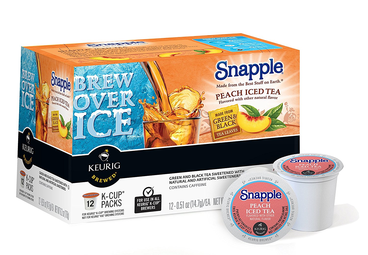 Snapple Peach Iced Tea, Keurig KCups, 72 Count free image download