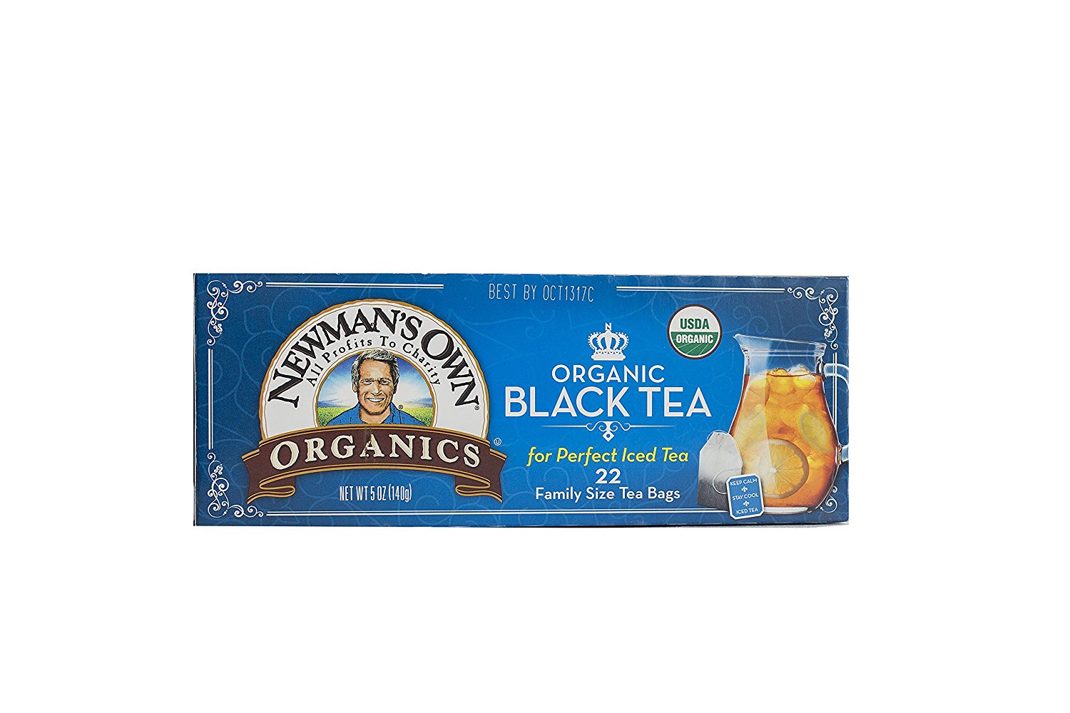 Newman's Own Organic Black Tea, 22Count Family Size Bags (Pack of 6) free image download