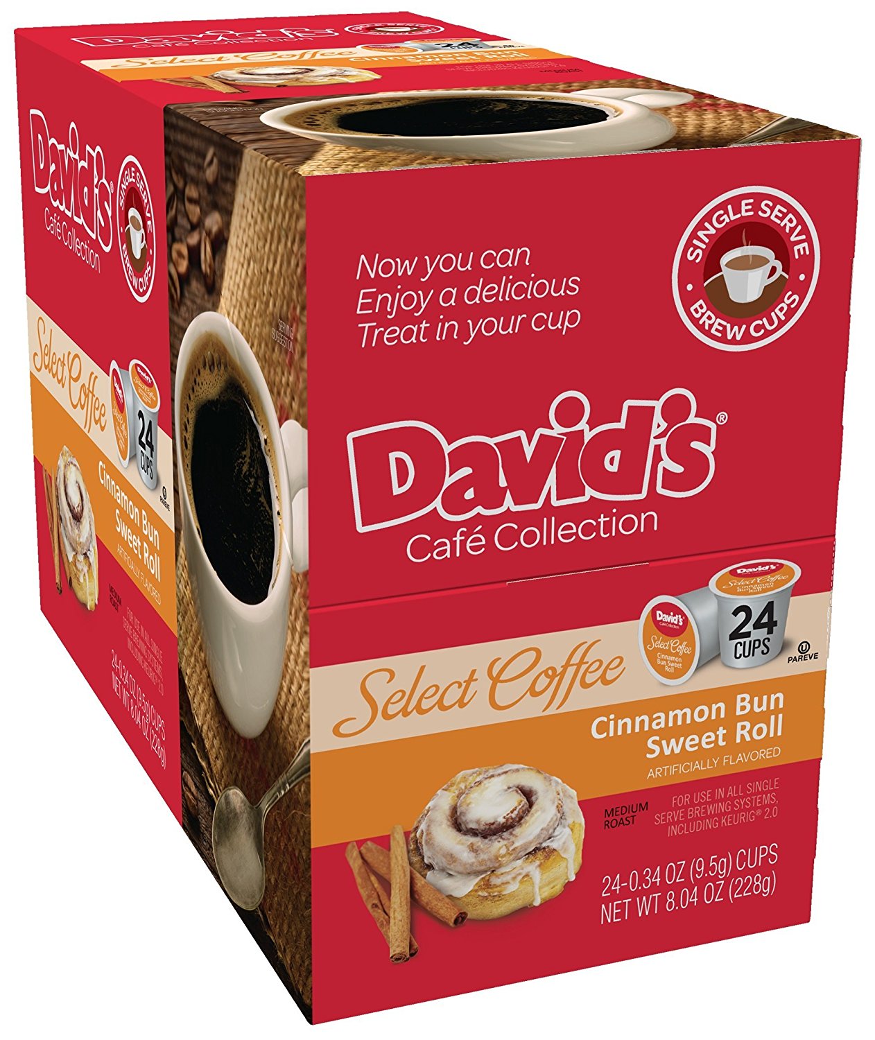 David's Cookies Custom Coffee & Cappuccino Keurig KCups, Variety