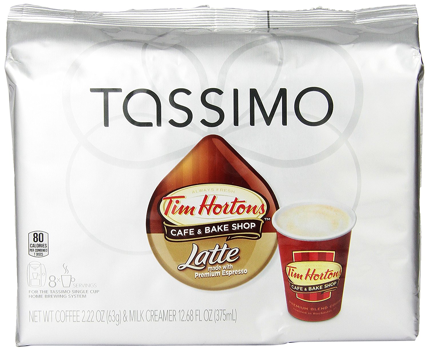 Tassimo Tim Hortons Decaffeinated Coffee T Discs Bag, 4.33 Ounce N12