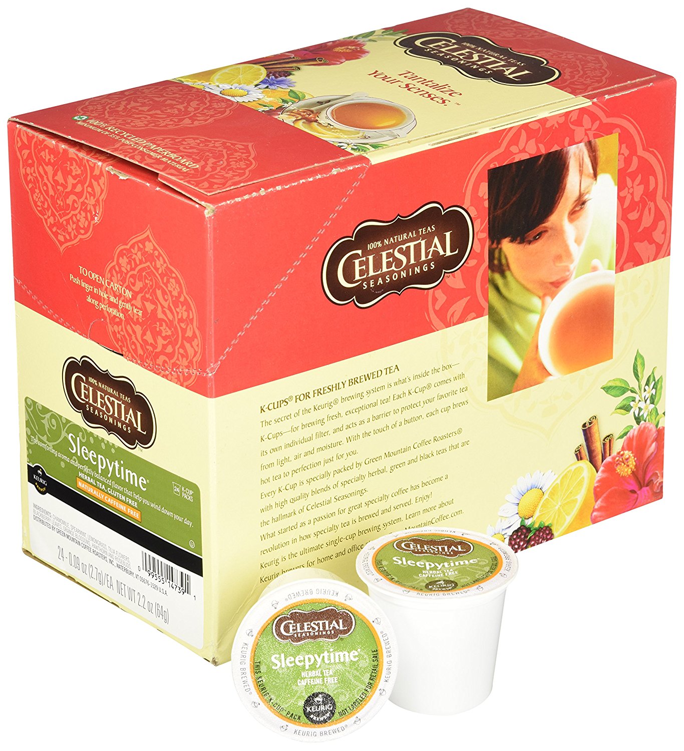 Celestial Seasonings Sleepytime Herbal Tea, KCup Portion Pack for