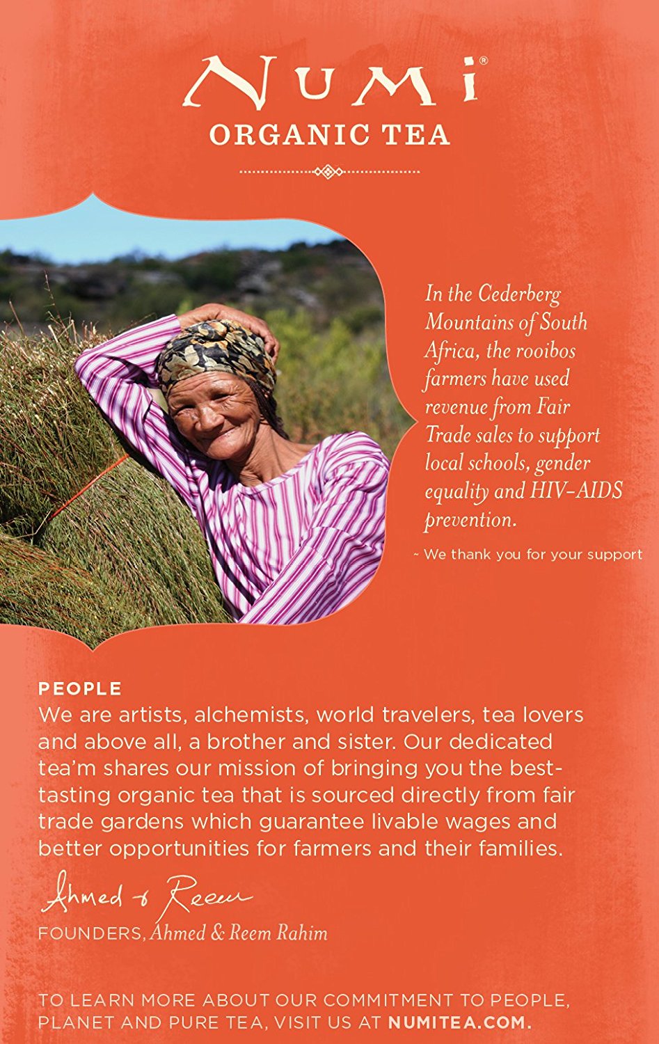 Numi Organic Tea Rooibos Chai, Spiced Rooibos, 18 Count free image download