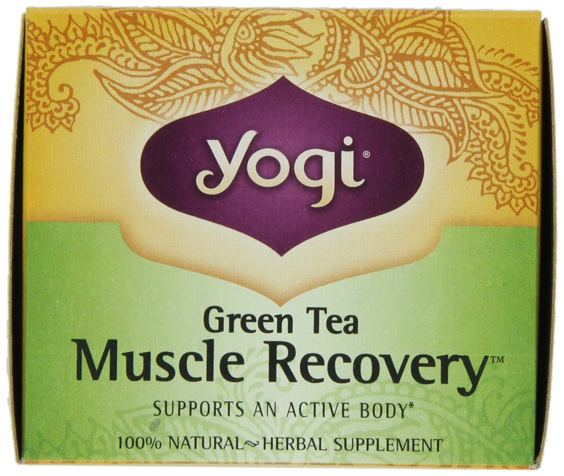 Yogi Muscle Recovery Green Tea, 16 Tea Bags (Pack of 6) N3 free image