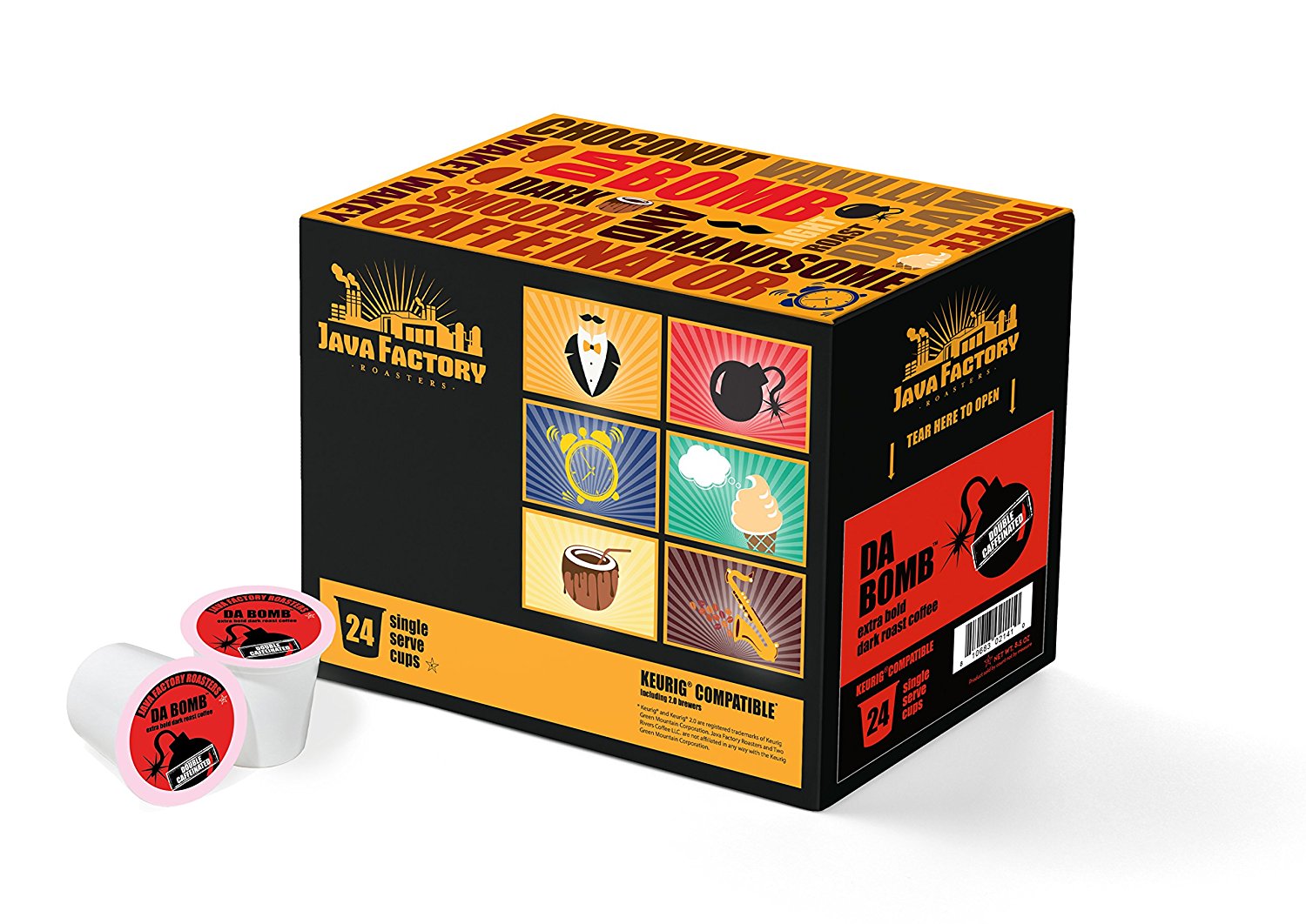 Java Factory Variety Pack Singlecup Coffee for Keurig KCup Brewers