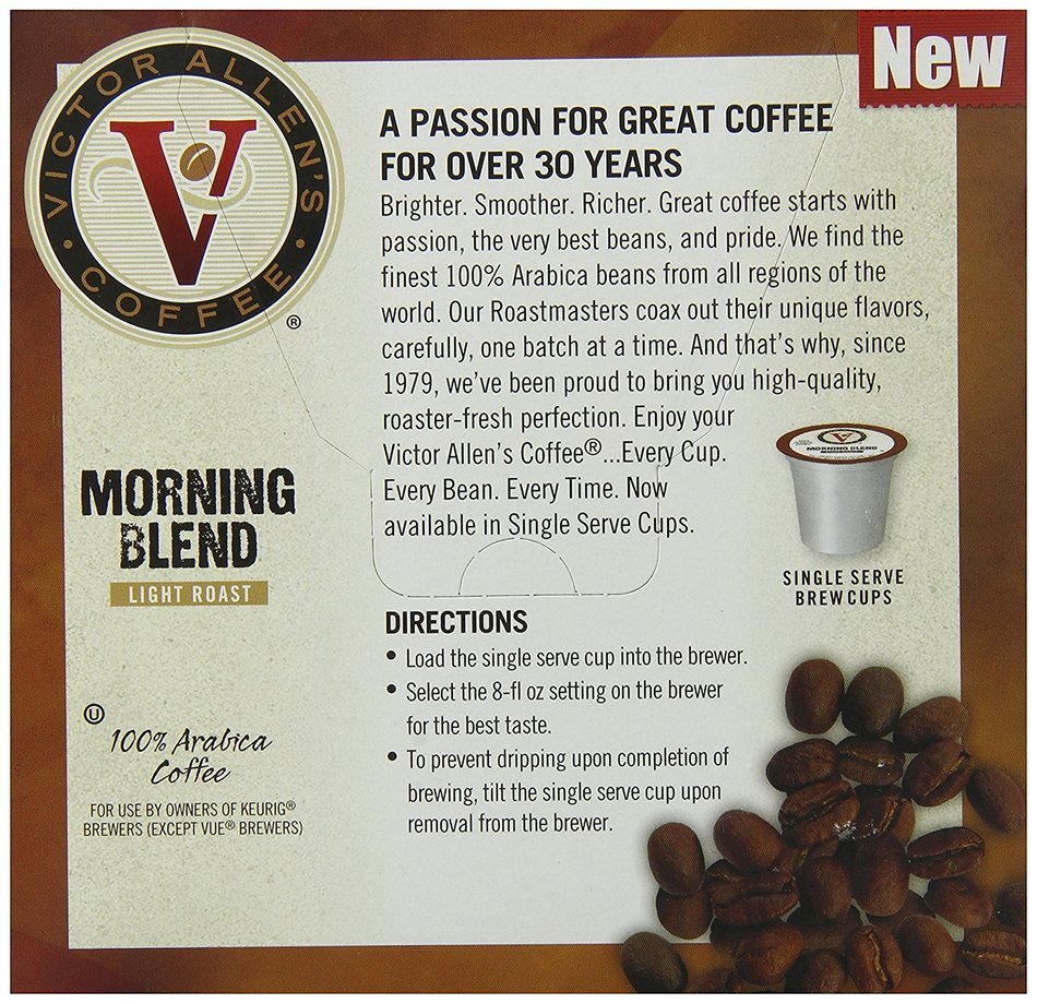 Victor Allen Coffee, Donut Shop Single Serve Kcup, 80 Count