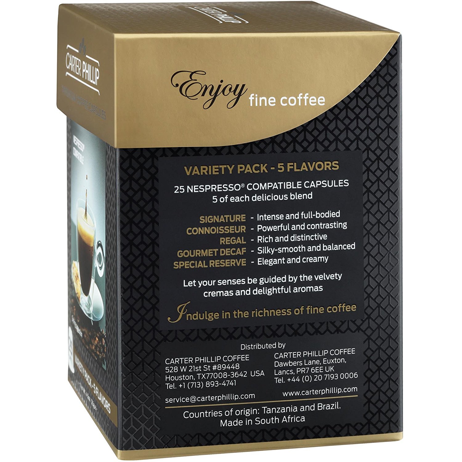 Nespresso Compatible Capsules 25 Count Premium Dark Roast Espresso