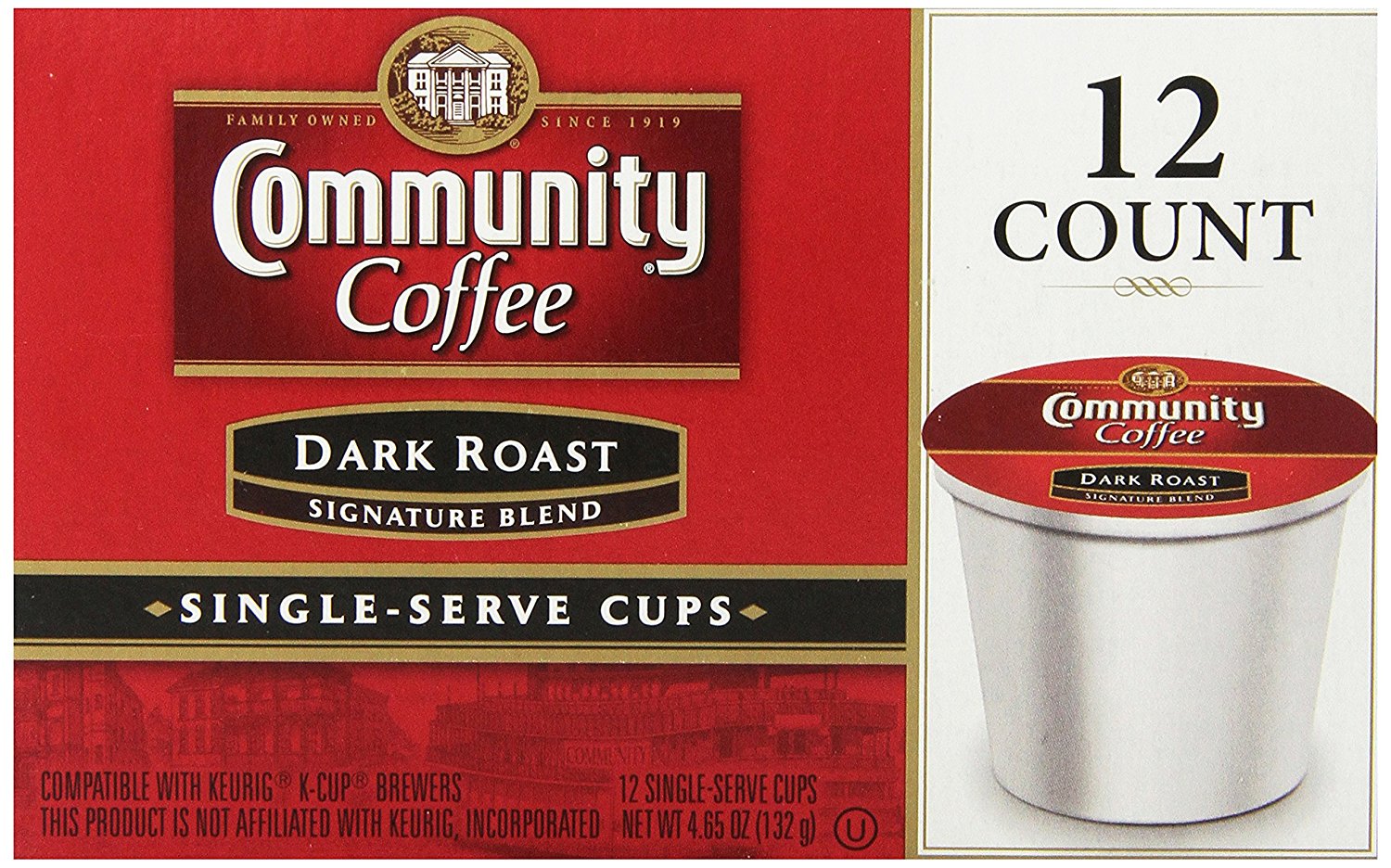 Community Coffee KCup Pods, Dark Roast, 12 Count (Pack of 3) N5 free