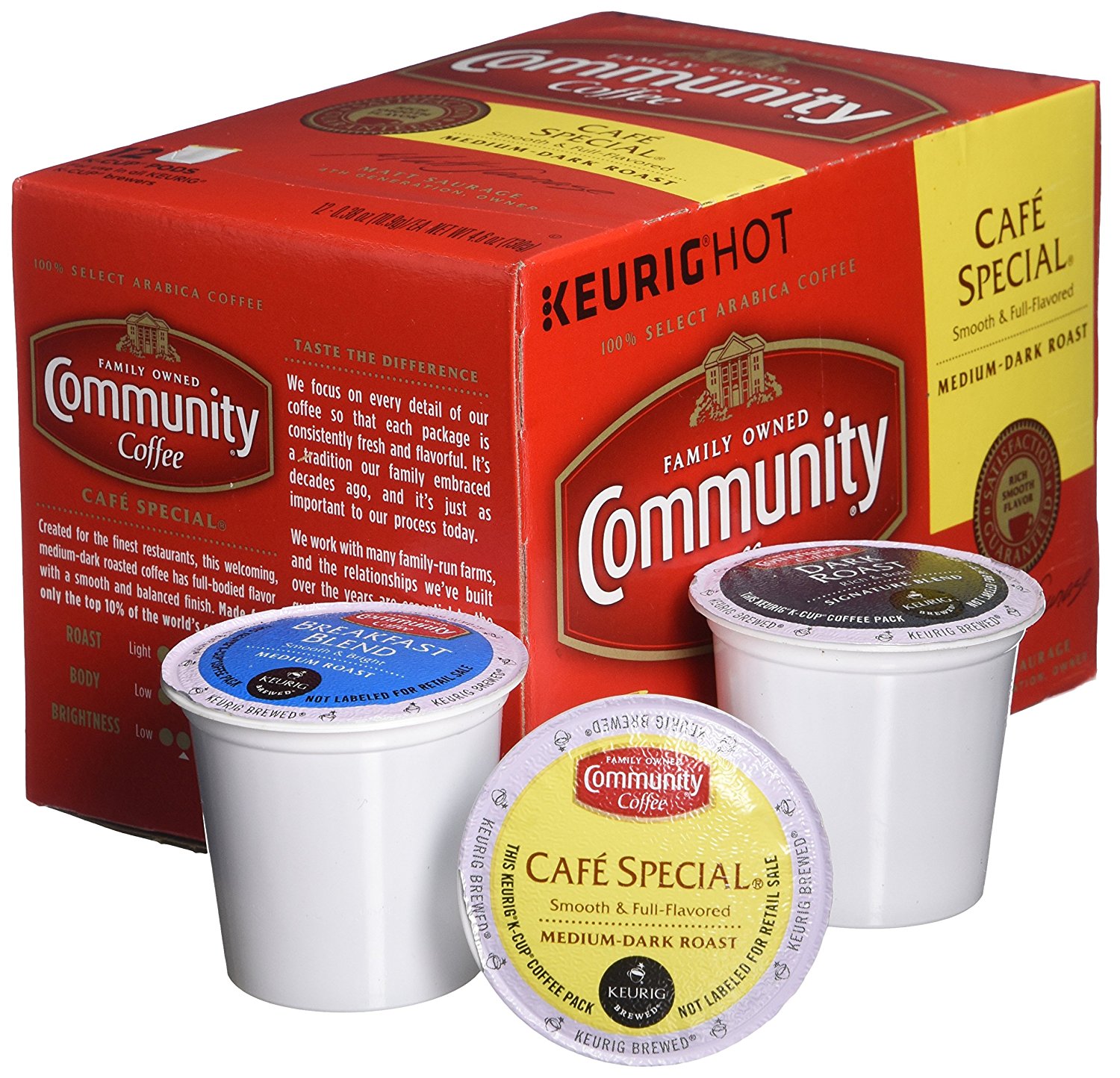 Community Coffee KCup Pods, Dark Roast, 12 Count (Pack of 3) N10 free