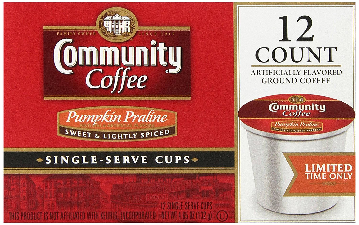 Community Coffee KCup Pods, Dark Roast, 12 Count (Pack of 3) N20 free