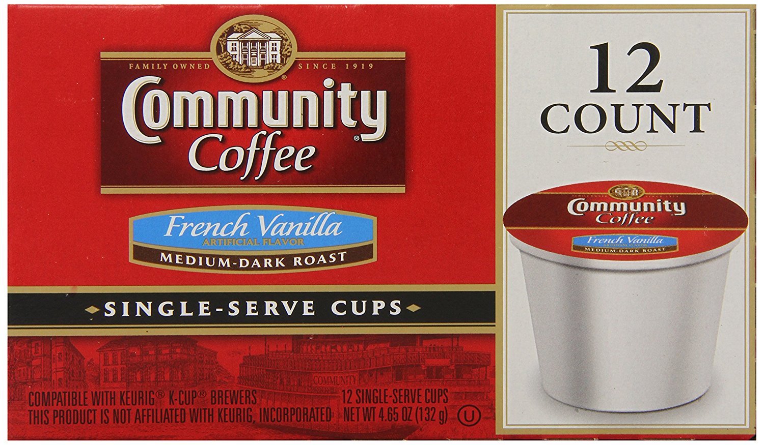 Community Coffee KCup Pods, Dark Roast, 12 Count (Pack of 3) N94 free