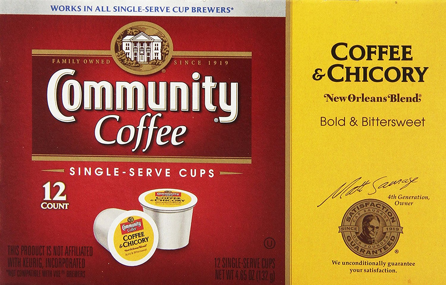 Community Coffee KCup Pods, Dark Roast, 12 Count (Pack of 3) N107 free