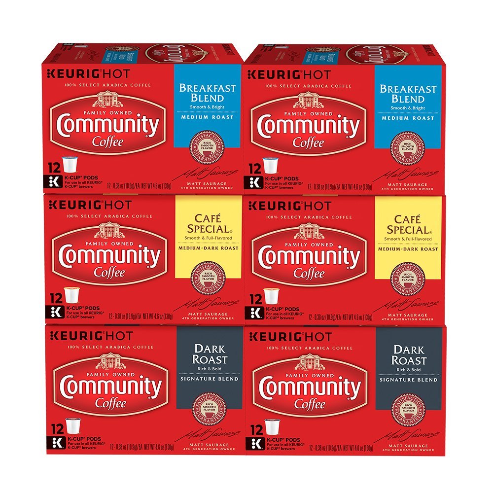 Community Coffee KCup Pods, Dark Roast, 12 Count (Pack of 3) N110 free