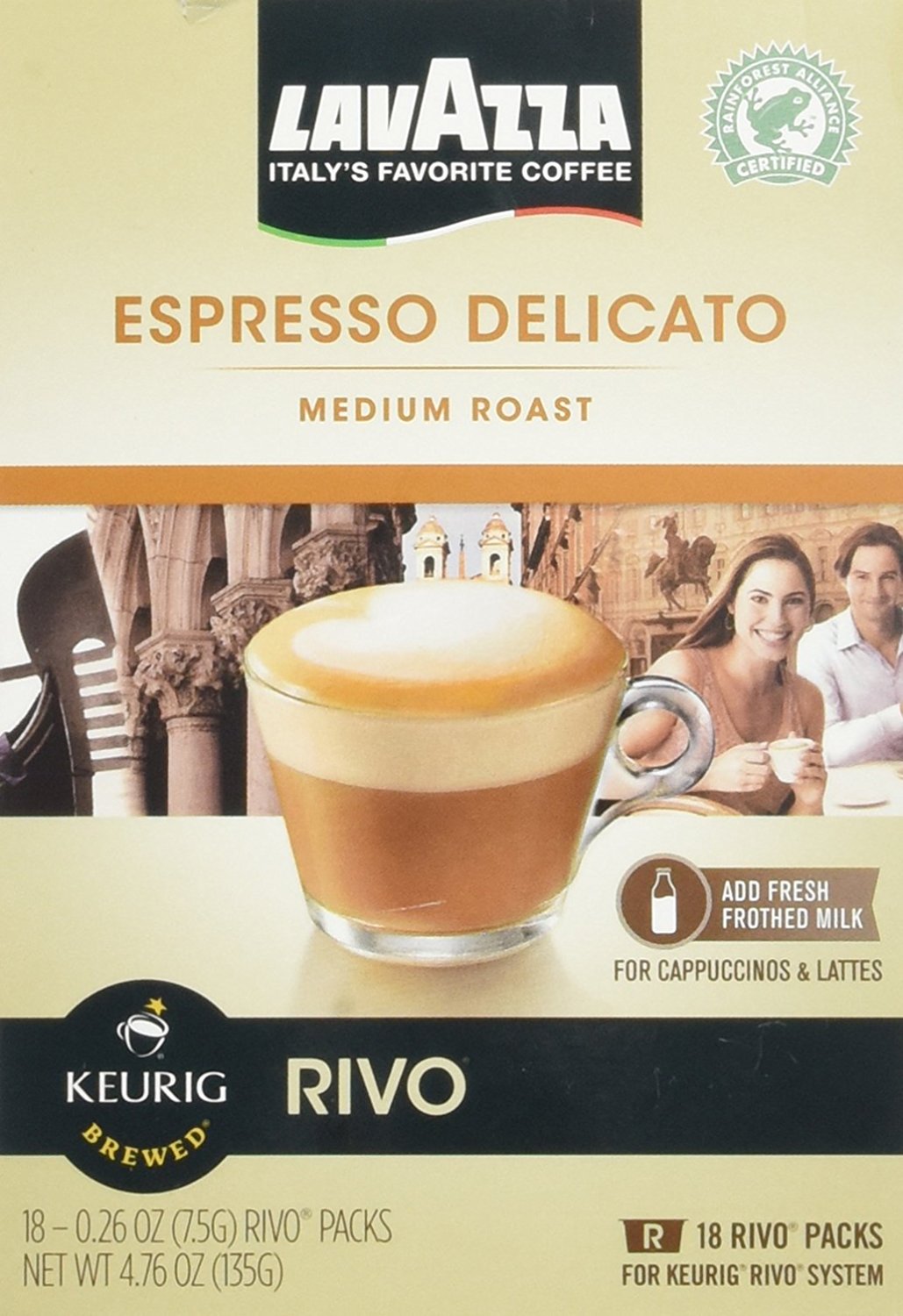 Lavazza Espresso Delicato Medium Roast for Keurig Rivo System 180.26