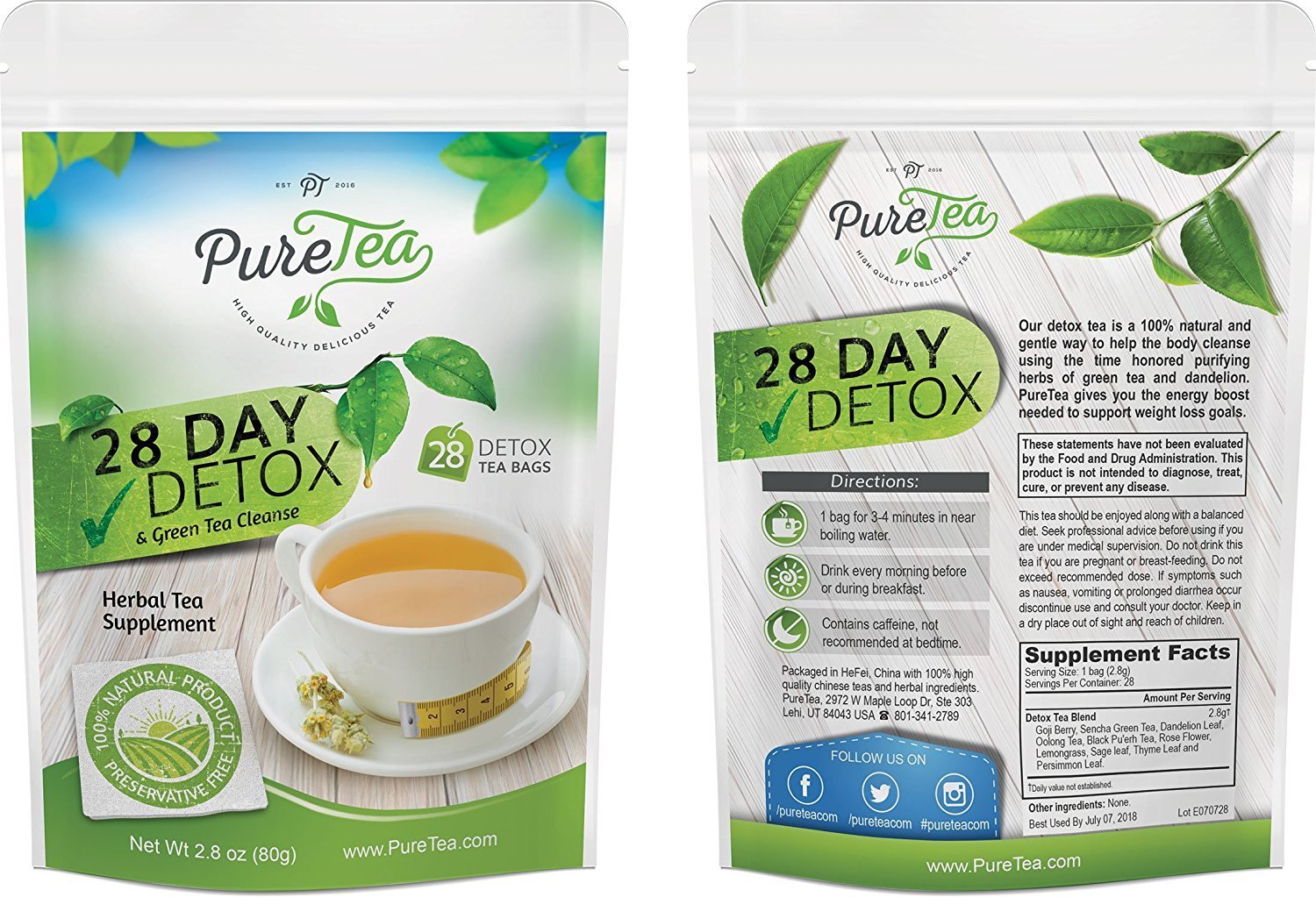 Detox Tea Weight Loss Tea, Skinny Tea, Diet Tea, Body Cleanse