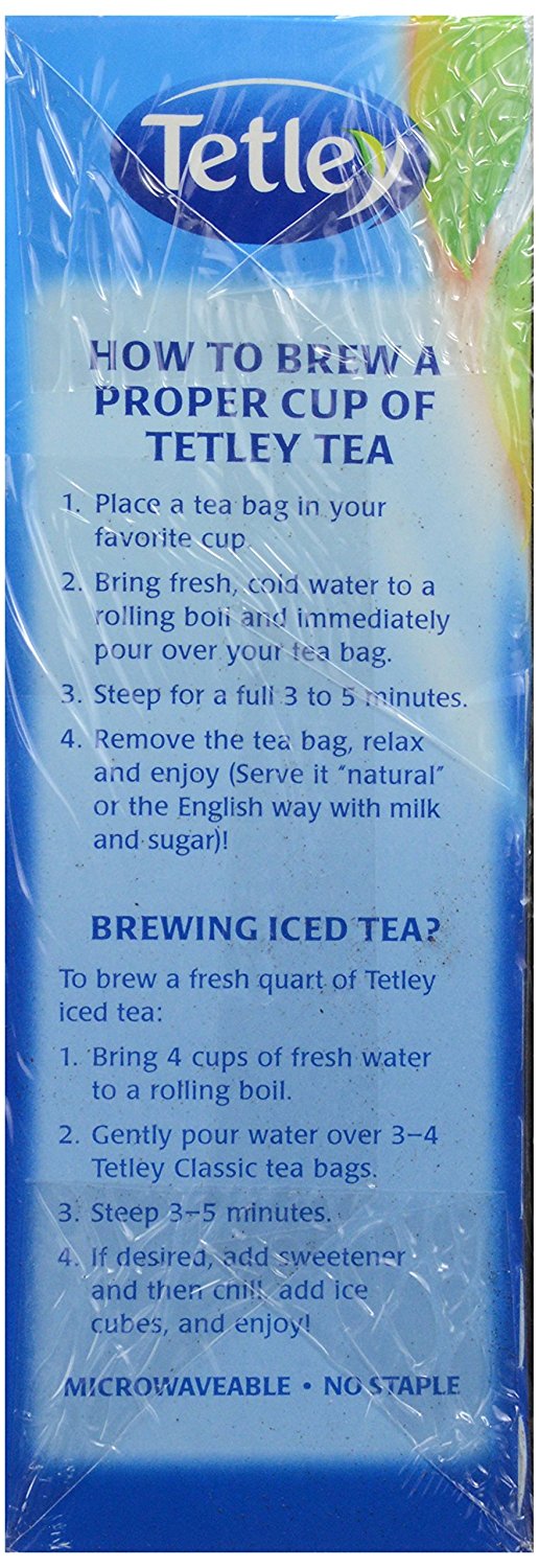 Tetley Black Tea Bags, Classic Blend, 100 ct N4 free image download