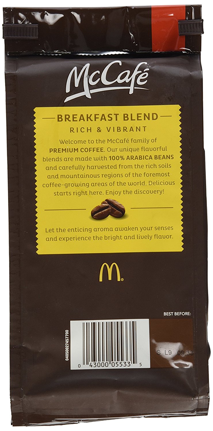 McDonalds McCafe Premium Roast Ground Coffee Bag 12.oz (Pack of 2