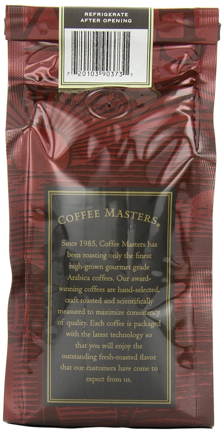 Coffee Masters Flavored Coffee, Caramel Kiss, Ground, 12Ounce Bags