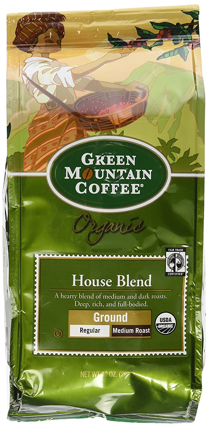 Green Mountain Coffee Fair Trade Organic House Blend, Ground, 10 Ounce