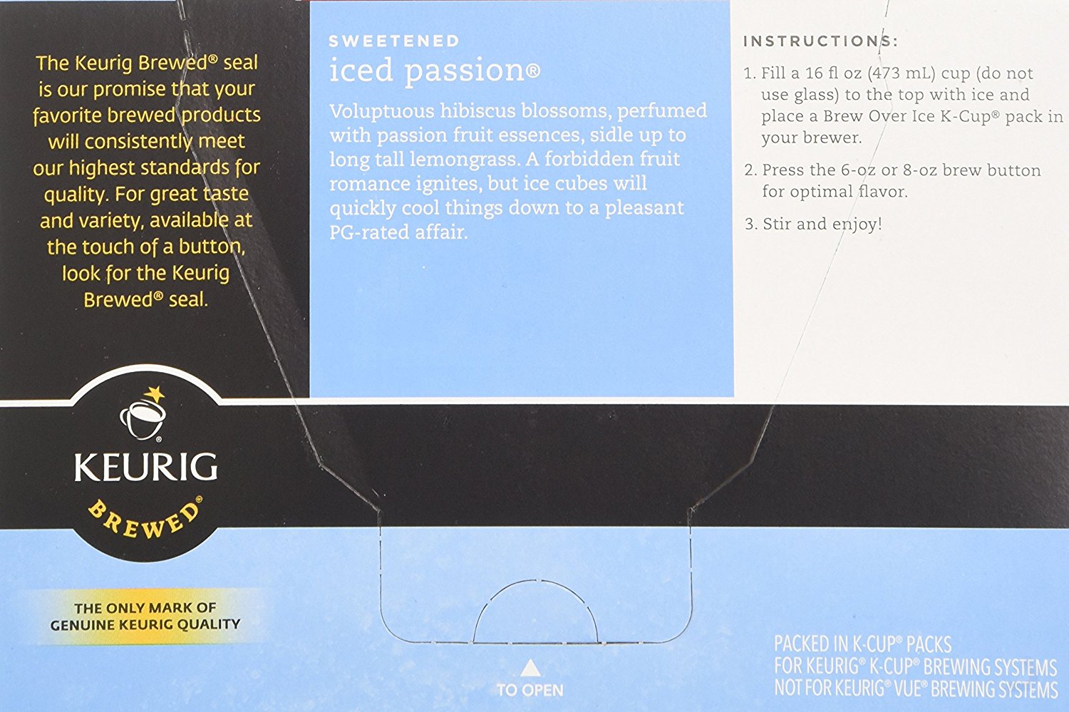 Tazo Sweetened Passion Iced Tea, KCup for Keurig Brewers, 60 Count N6