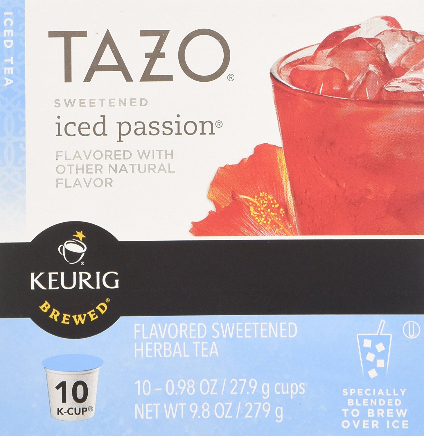Tazo Sweetened Passion Iced Tea, KCup for Keurig Brewers, 60 Count N7