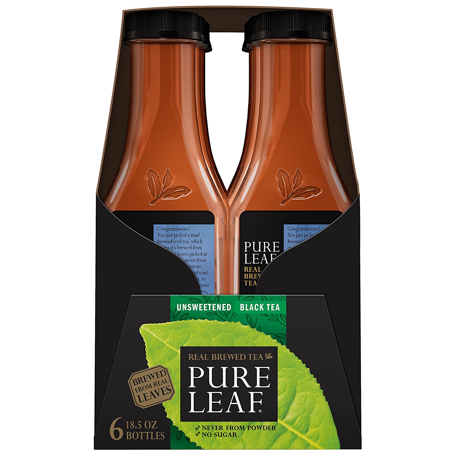 Pure Leaf Iced Tea, Unsweetened, Real Brewed Tea, 0 Calories, 18.5