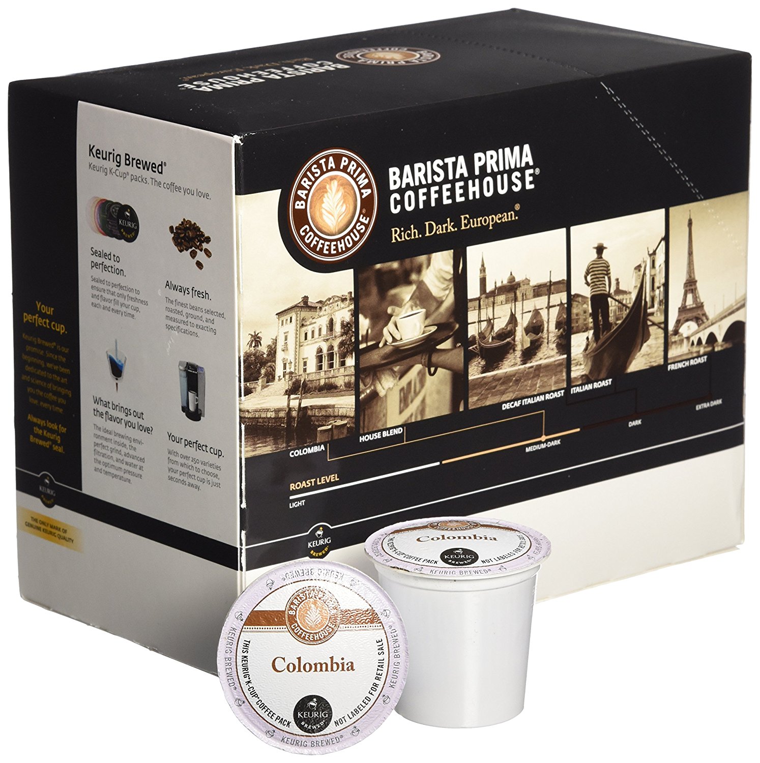 Barista Prima Coffeehouse Coffee, Keurig KCups, Italian Roast, Dark