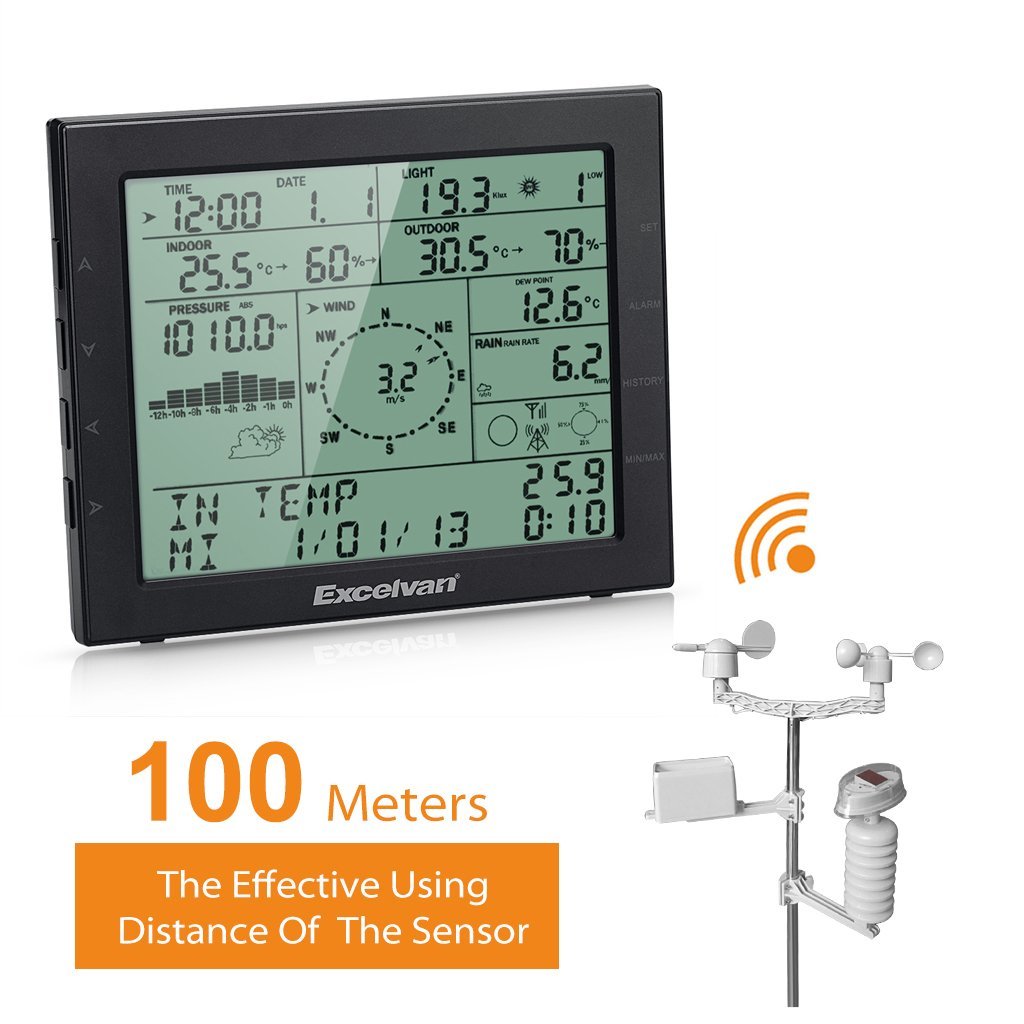 Excelvan Professional Wireless Weather Station Wifi Upload
