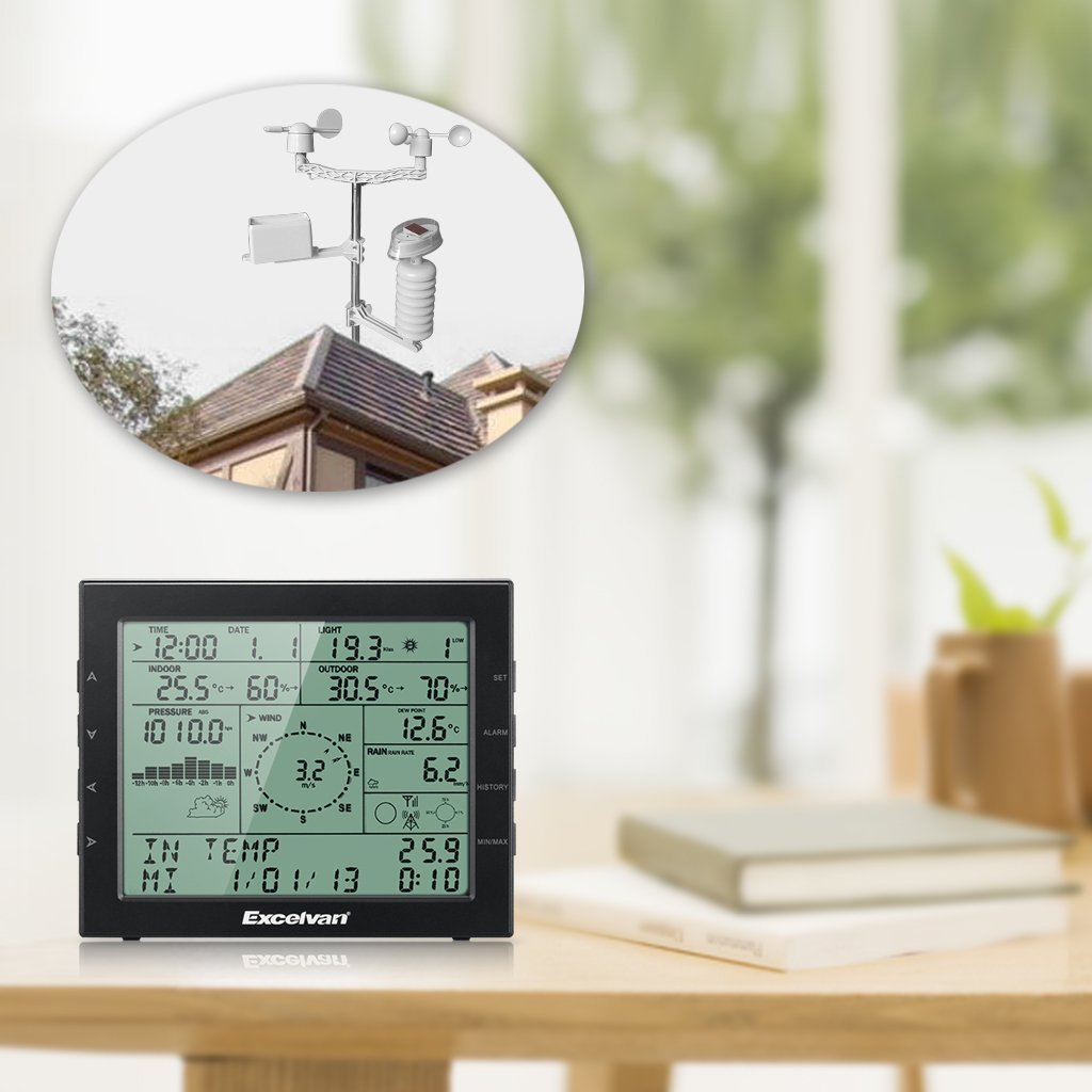 Excelvan Professional Wireless Weather Station Wifi Upload