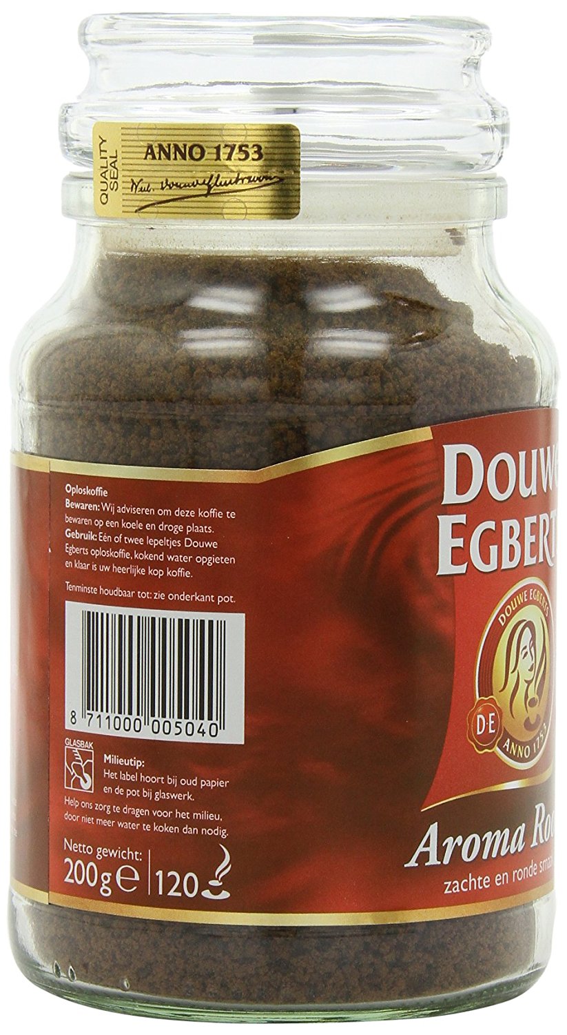 Douwe Egberts Aroma Rood Instant Coffee, 200 gram Jars (Pack of 2) N6