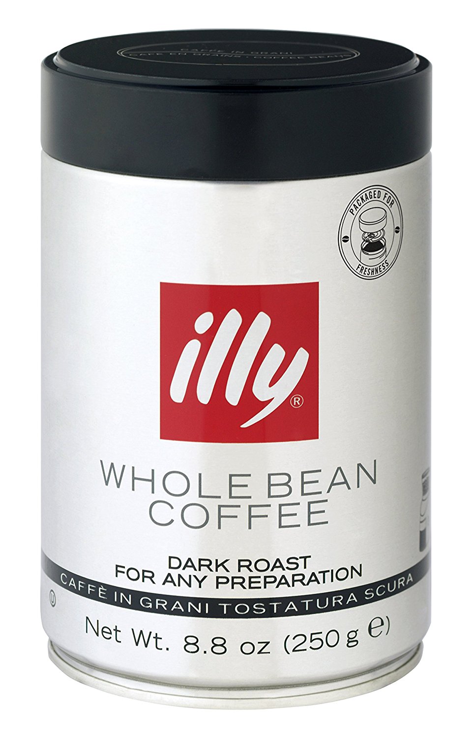 Illy Scuro Whole Bean Coffee Dark Roast Pack of Six 8.8 oz. Coffee