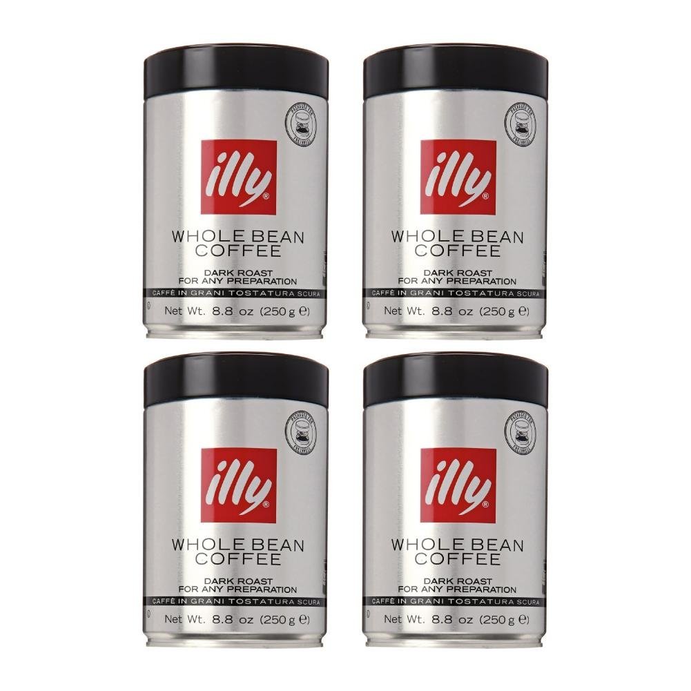 Illy Scuro Whole Bean Coffee Dark Roast Pack of Six 8.8 oz. Coffee