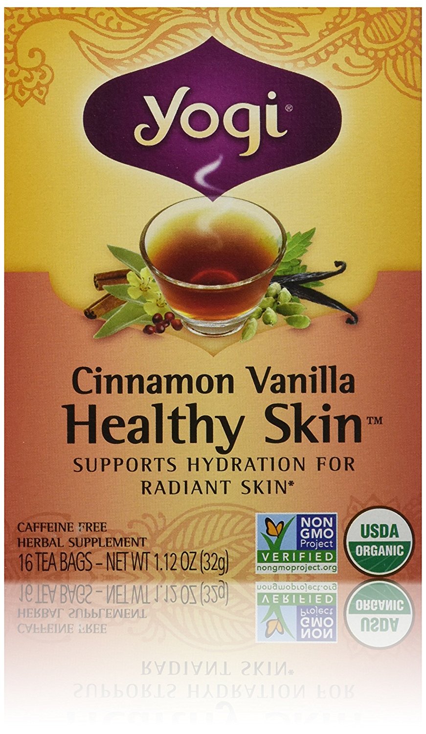 Yogi Tea Healthy Skin Cinnamon Vanilla Organic Tea, 6 Count free image