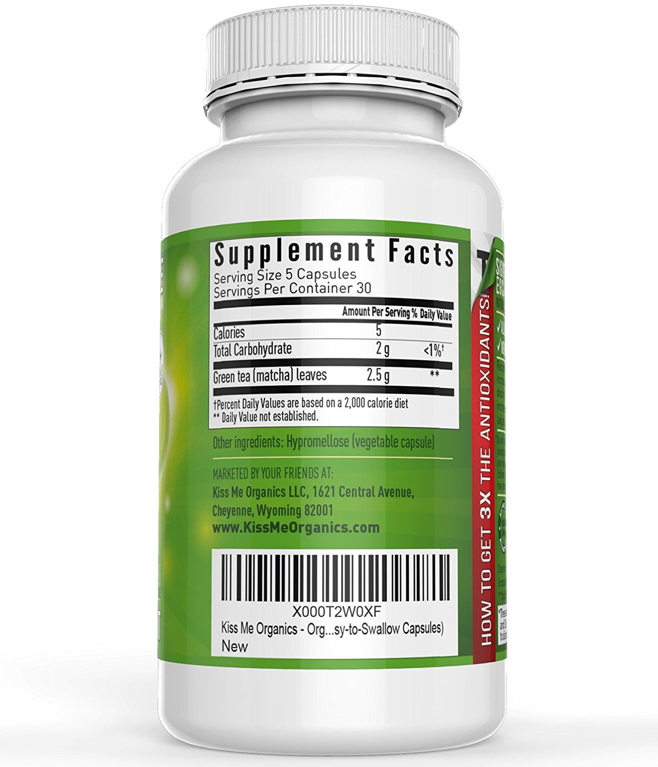 Organic Matcha Green Tea Capsule Powerful antioxidant and energy