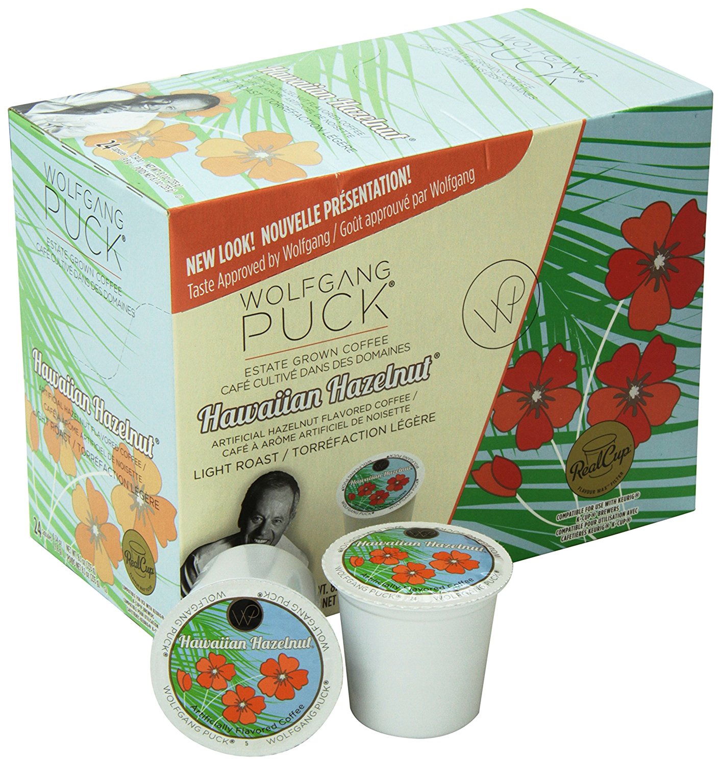 Wolfgang Puck Hawaiian Hazelnut Flavored Coffee Single Serve Cups for