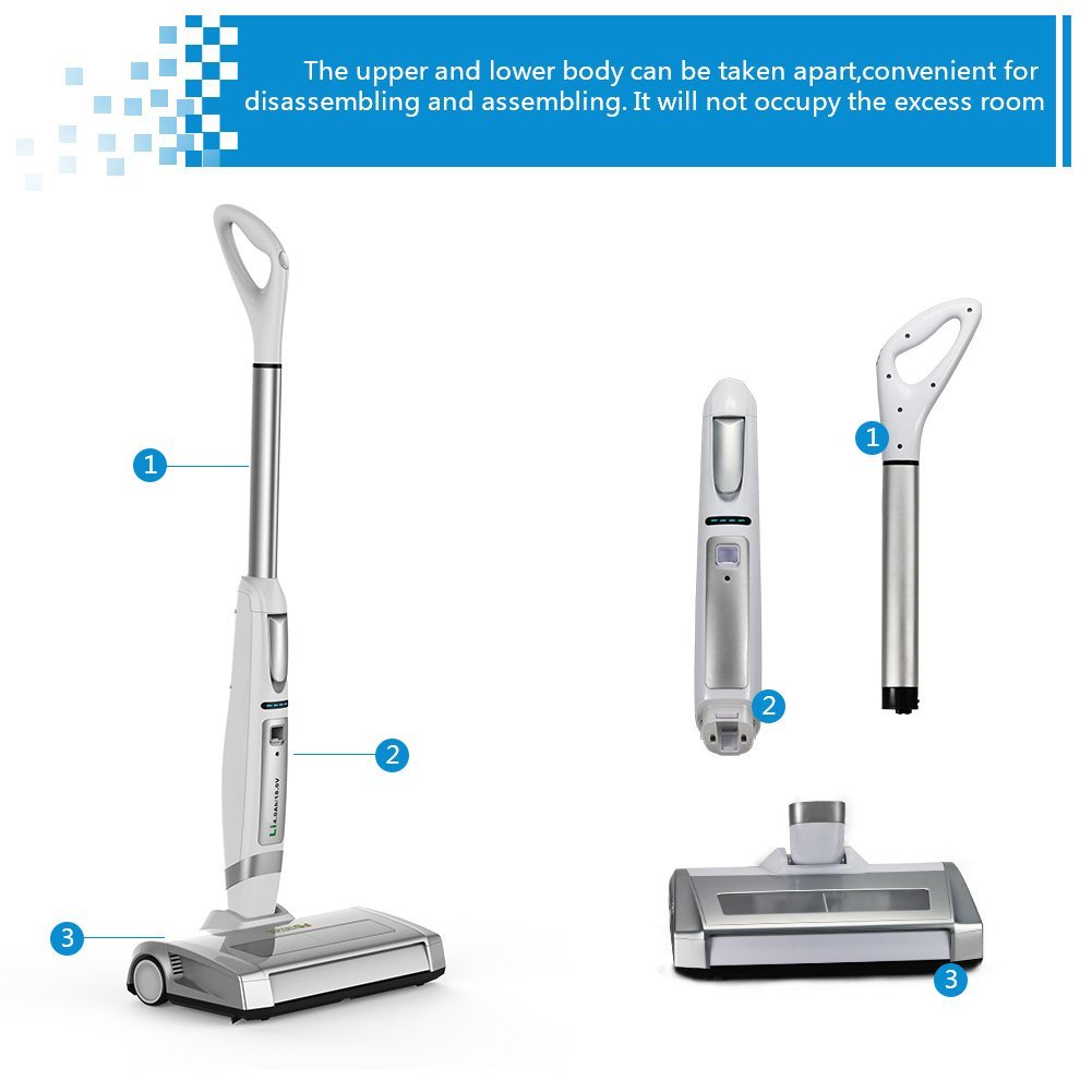 High Power Cordless Vacuum Cleaner, Upright Vacuum Cleaner with Light