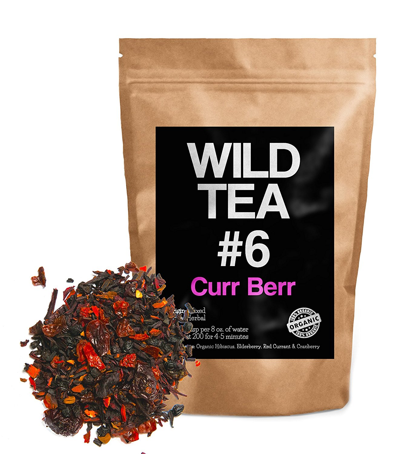 Organic Berry Loose Leaf Tea, Wild Tea 6, Herbal Tea With Hibiscus