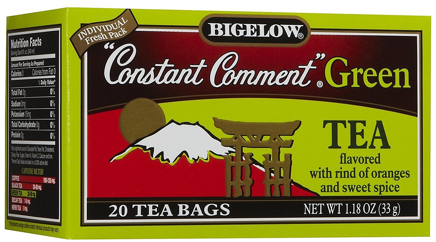 Bigelow Constant Comment Green Tea Bags 20 ct 3 Pack free image download