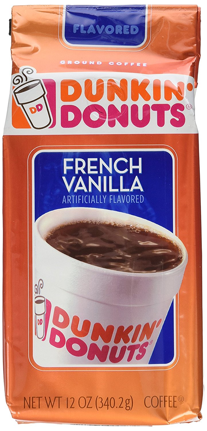 Dunkin Donuts Ground Coffee 12oz. (Pack of 2) (French Vanilla) free