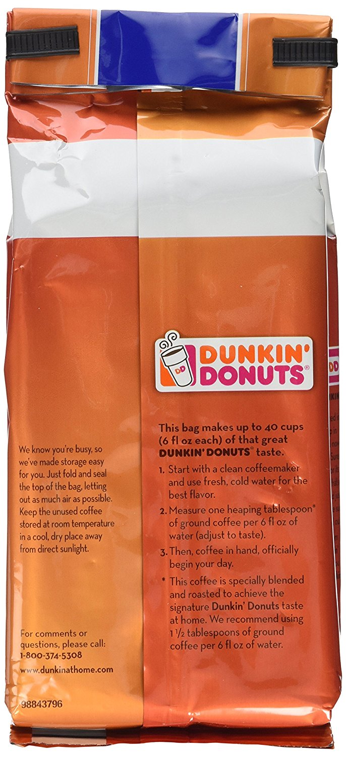 Dunkin Donuts Ground Coffee 12oz. (Pack of 2) (French Vanilla) N2 free
