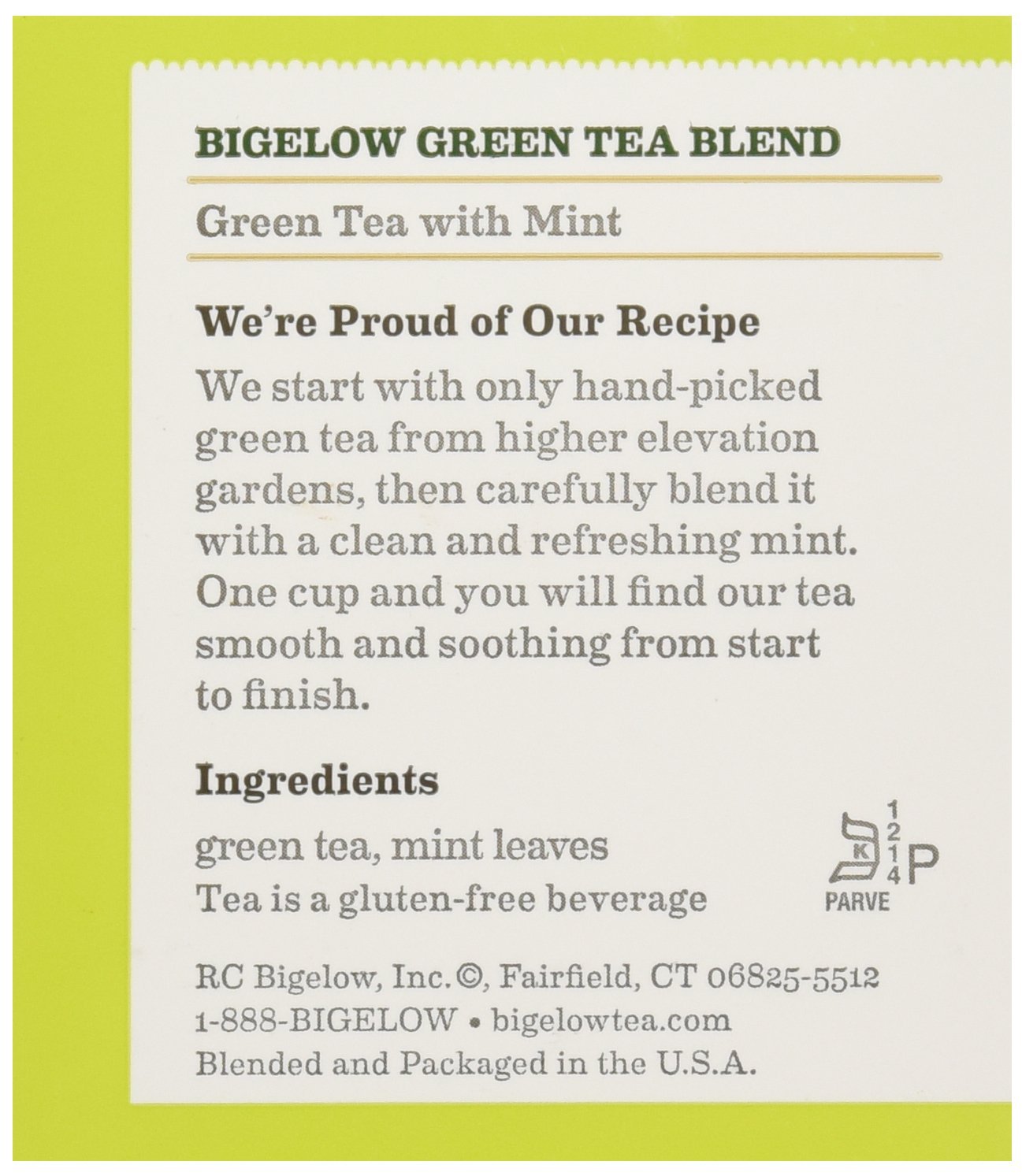 Bigelow Green Tea w/ Mint Tea Bags 20 ct N2 free image download