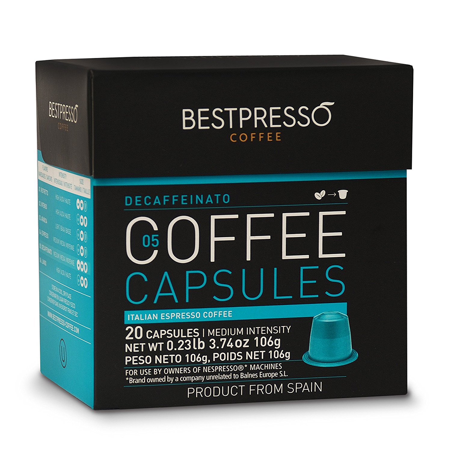 20 Bestpresso Nespresso Compatible Gourmet Coffee Capsules Nespresso
