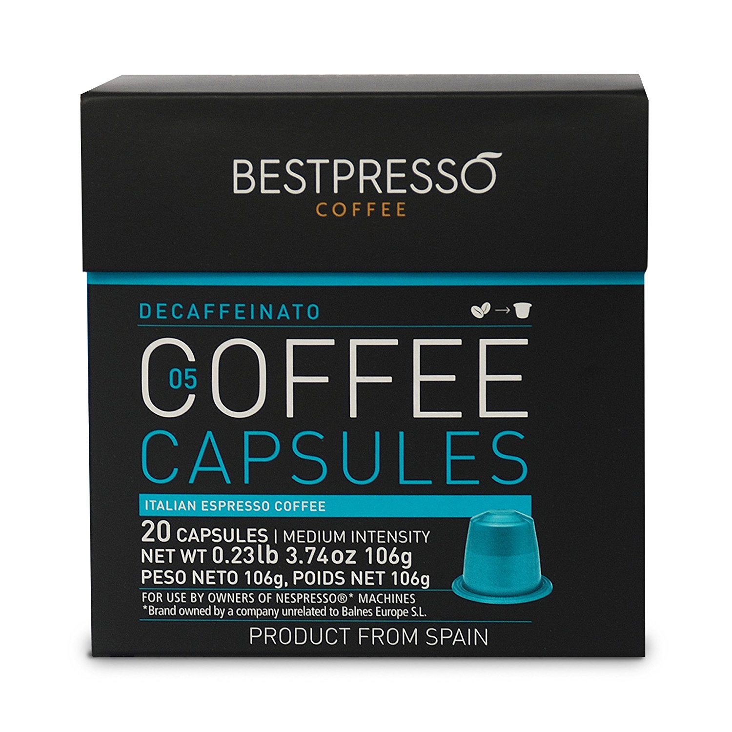 20 Bestpresso Nespresso Compatible Gourmet Coffee Capsules Nespresso