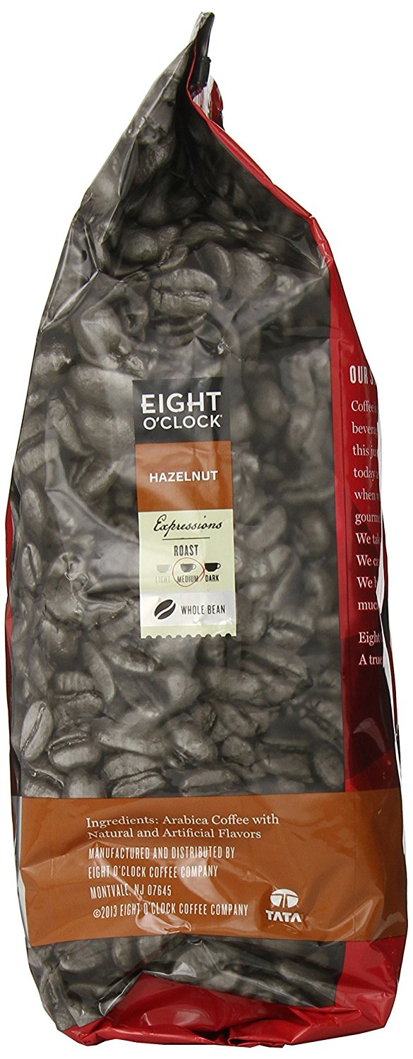 Eight O'Clock Hazelnut Whole Bean Coffee, 33Ounce Bag N4 free image