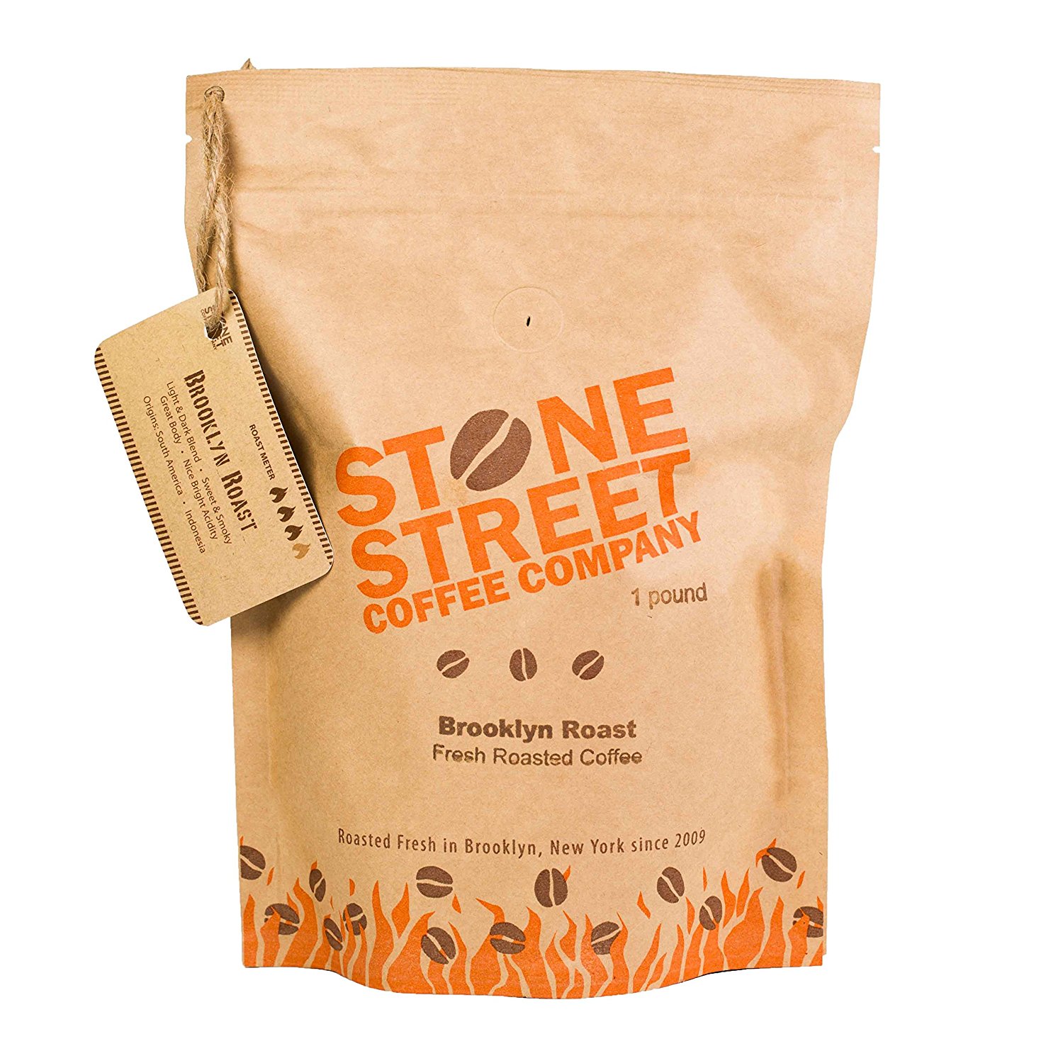Stone Street Coffee Brookyln Signature Blend Whole Bean Coffee, 1 lb