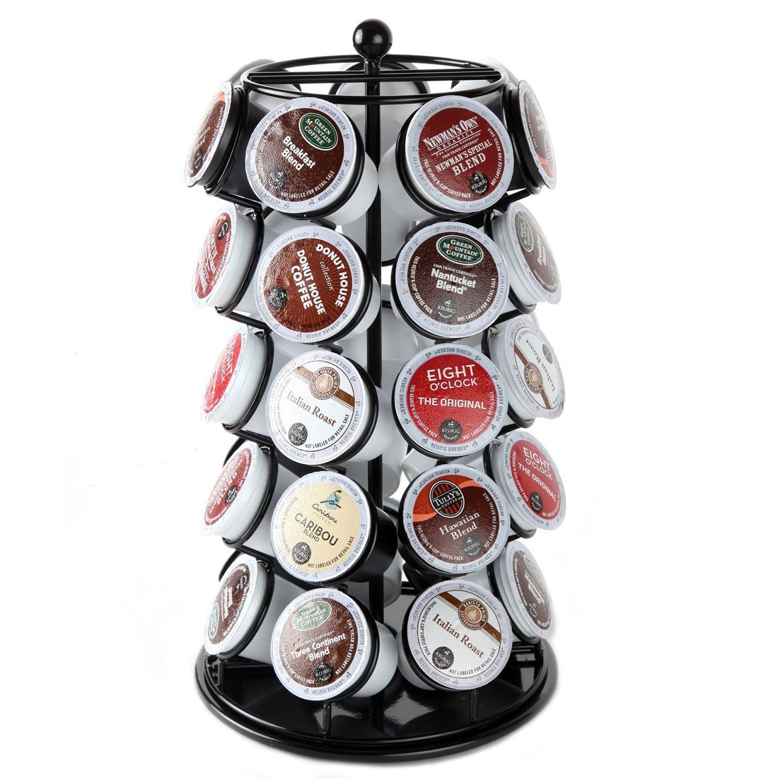 Lily's Home K Cup Holder Carousel for 35 KCups in Chrome. K Cup Storage in Style N4 free image