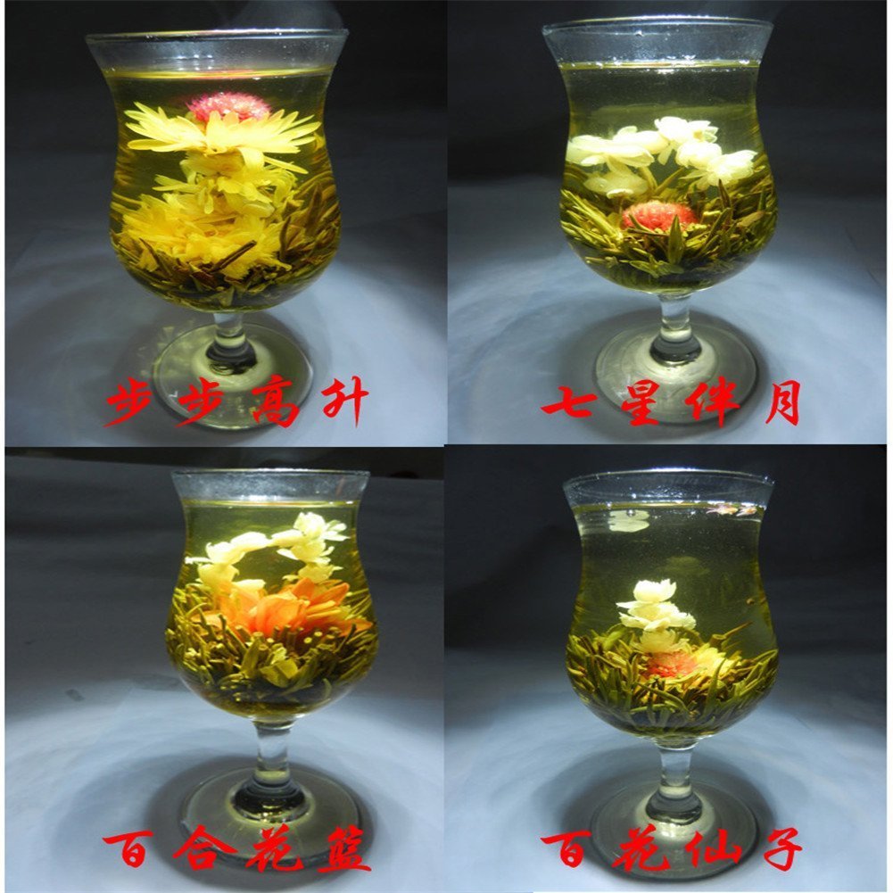 16 Kinds of Handmade Blooming Flower Tea Chinese Ball Blooming Flower Herbal Tea Artistic the