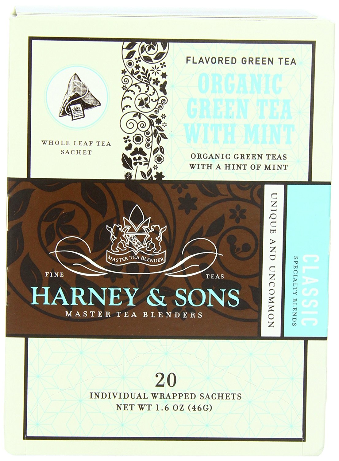 Harney and Sons Organic Green Tea Bags, Mint, 20 Count N3 free image download